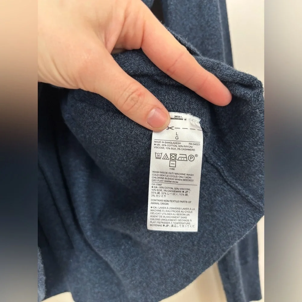 Banana Republic Premium Luxe Yarn Pullover In Blue
